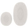 Mijölnir Juego de alfombrillas de baño de algodón 100% crema (2 piezas)